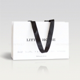 Пакет-сумка бумажный (белый) LITTLE HOUSE