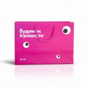 Стандартный бумажный пакет с ручками-шнурками