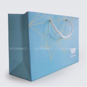 Стандартный бумажный пакет с ручками-шнурками